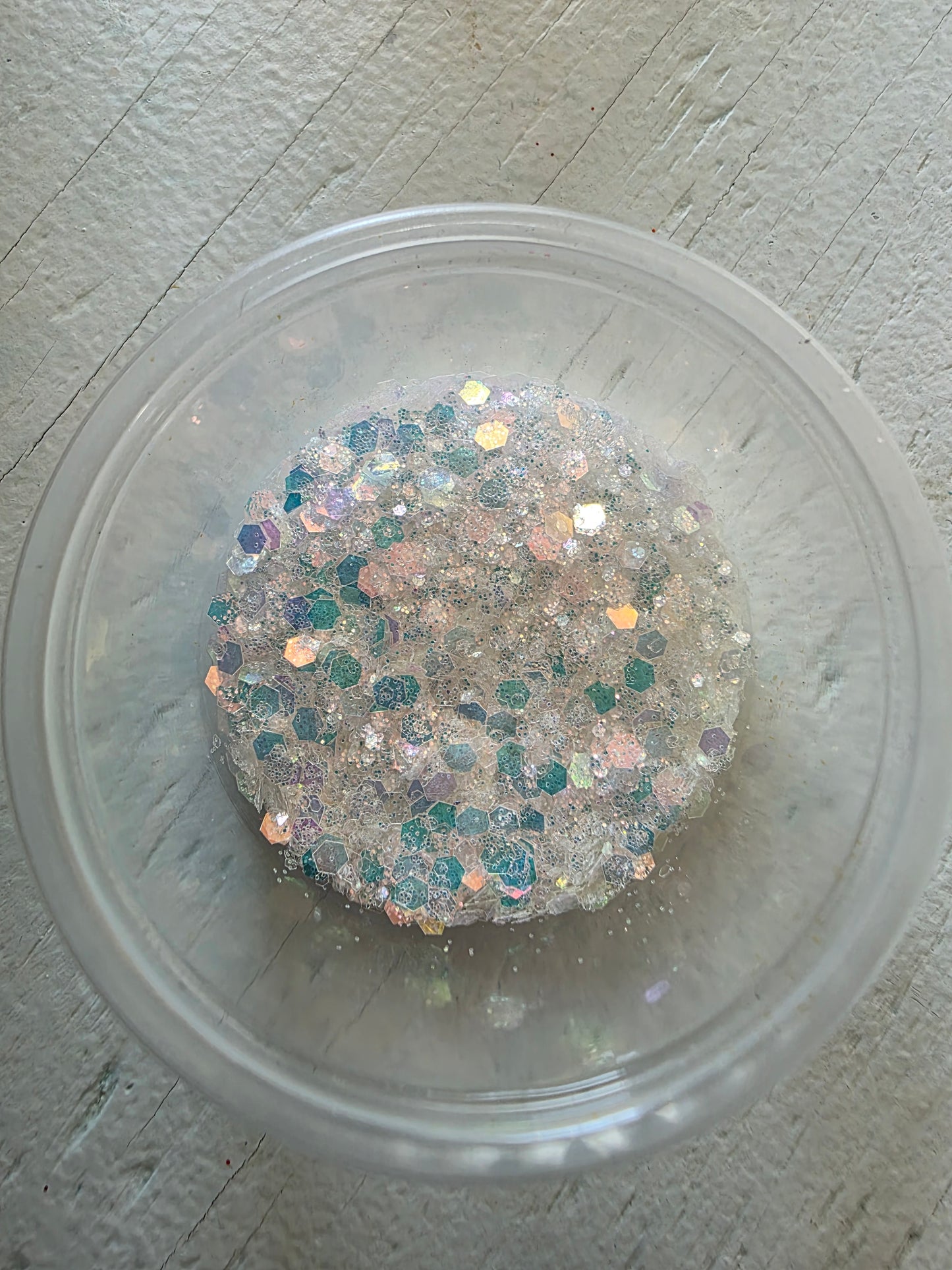 White chunky glitter