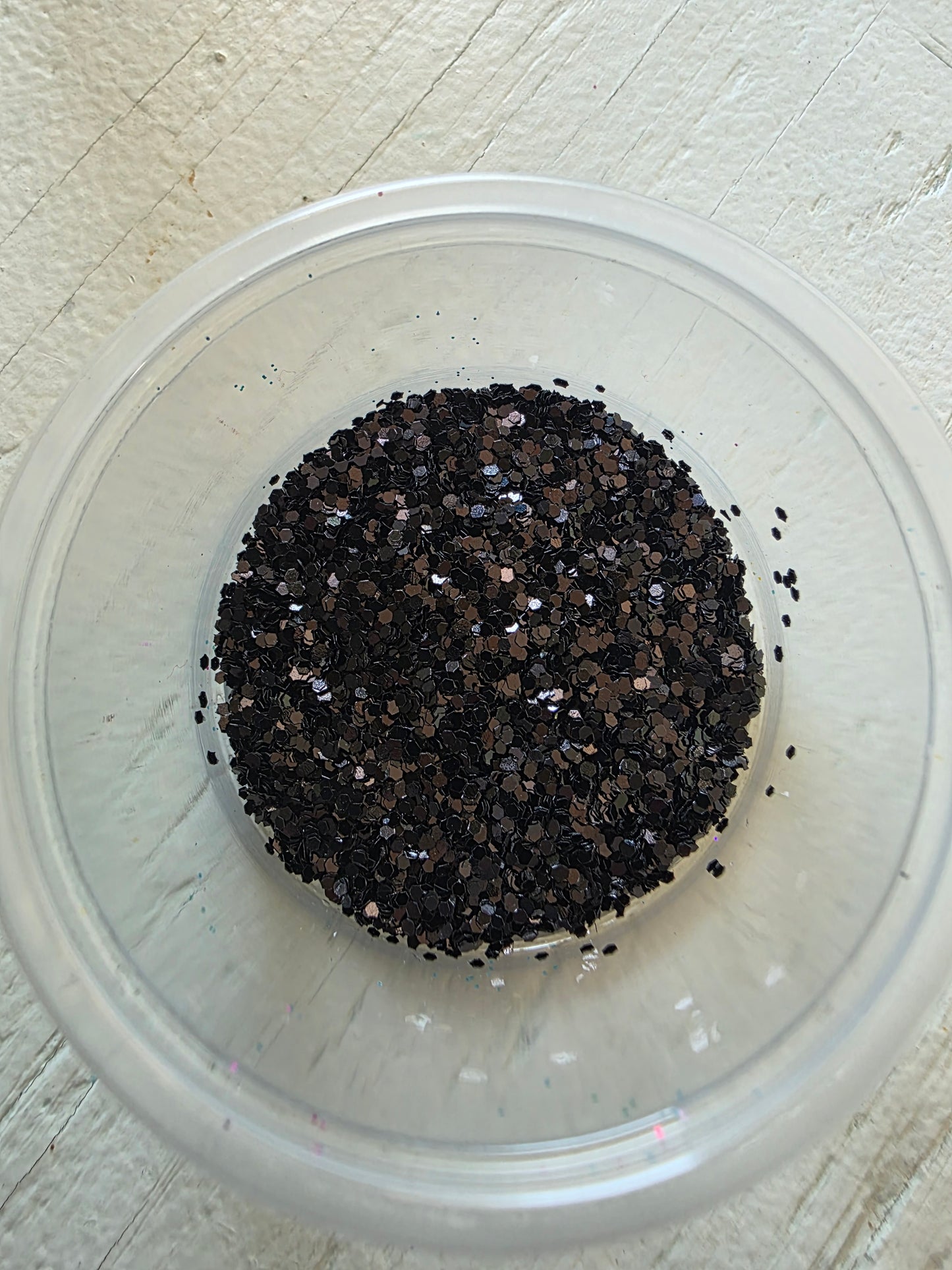 Black chunky glitter
