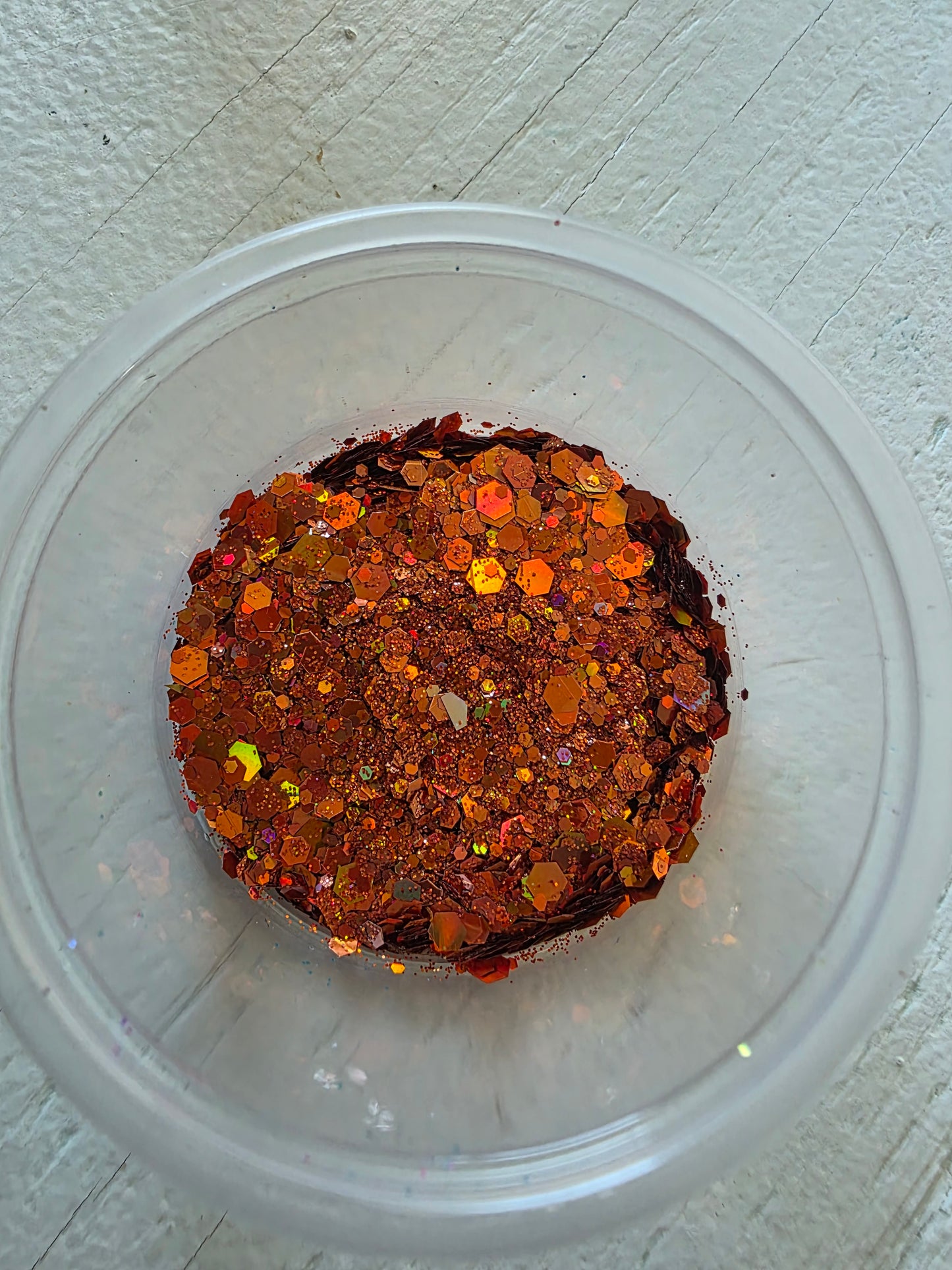 Harvest orange chunky glitter