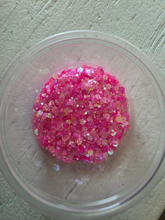 Pink chunky glitter