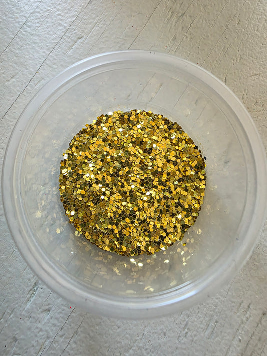 Gold chunky glitter