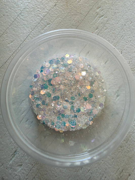 White chunky glitter