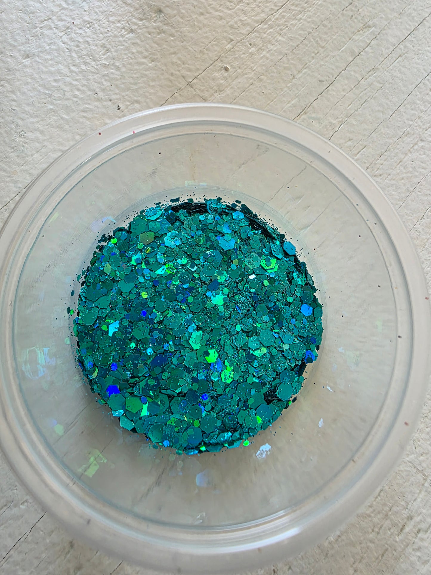 Teal chunky glitter